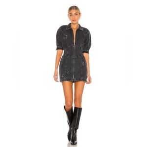Retrofête Miley Onyx Black Denim Dress